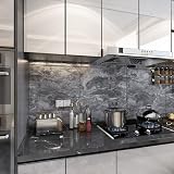 TOTIO Grey Marble Vinyl Self Adhesive Wallpaper Peel Stick 16x354 inch view 8