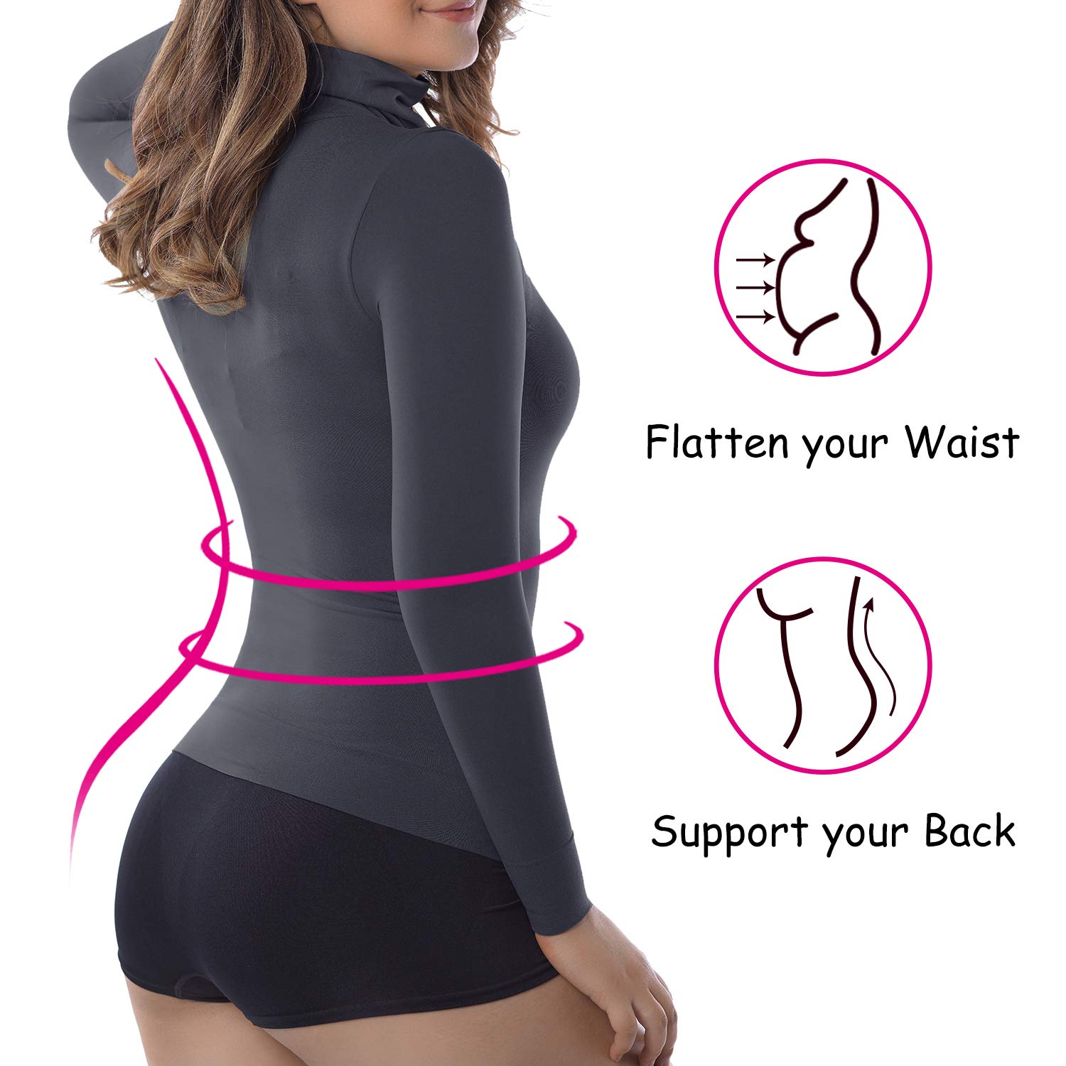 Women's Thermal Underwear Top Compression Long Sleeve Shirt Turtleneck