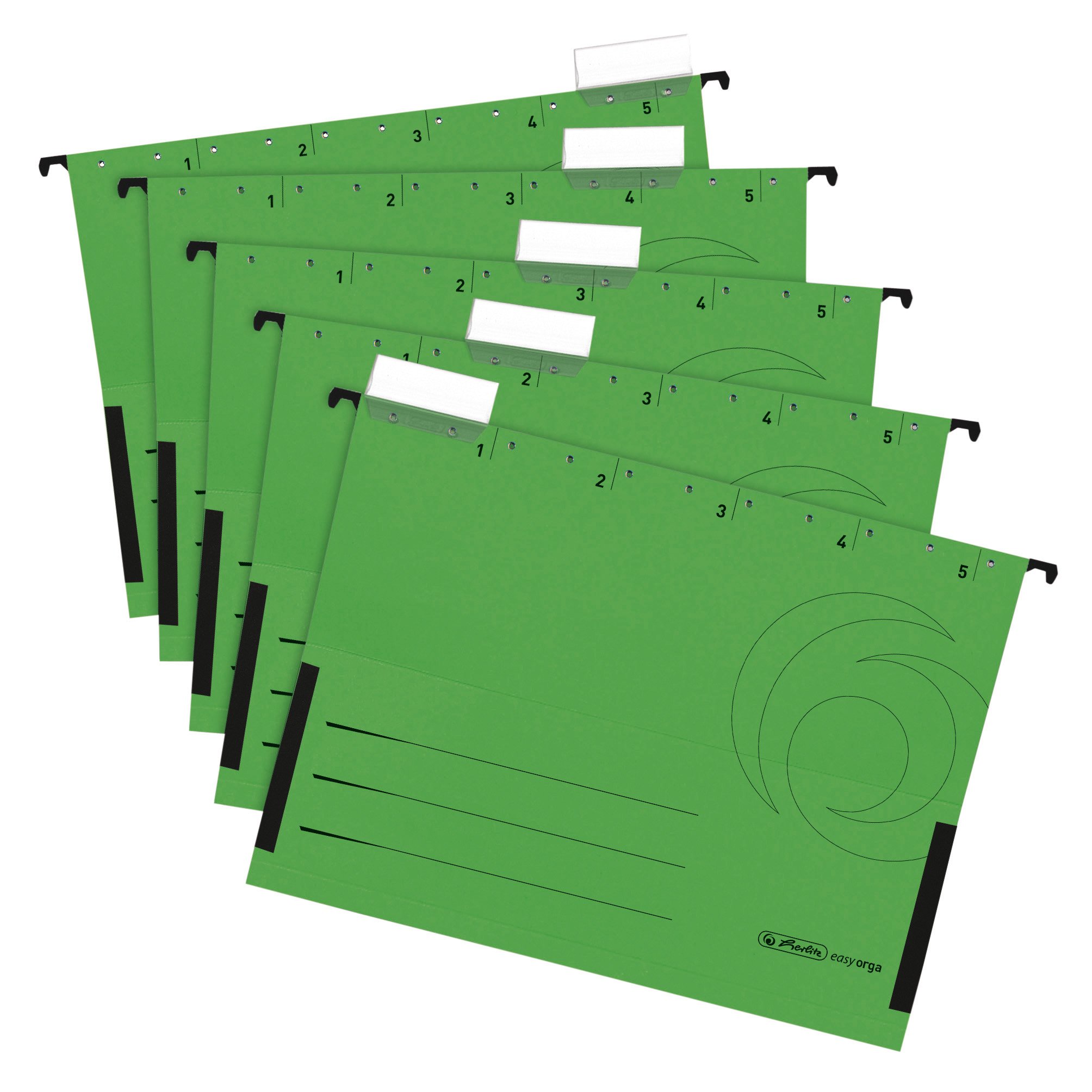Herlitz A4 Suspension File Pocket - Green (5 Pieces) — image 1