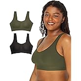 Fruit of The Loom Women's 2-Pack Full Coverage Wireless Bra w/ Built In Pads - All Day Comfort
