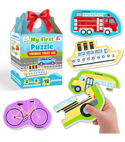 Bigjigs Toys Bauernhof-Zweiteilepuzzle Aus Holz – 8 Teile Für Kinder Ab 12 Monaten