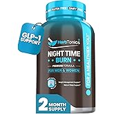 Herbtonics Night Time Burn & Sleep Complex Supports Overnight Metabolism, Stress Relief & Deep Sleep. Includes Melatonin, Val