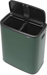 Brabantia Bo Touch Bin 2 x 30L Pine Green Soft-Touch Dual Compartment view 4
