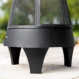 Harrier Medium Steel Chiminea Fire Pit | 360° Outdoor Log Burner view 7