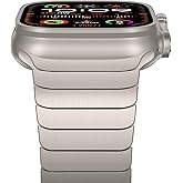 iiteeology Compatible with Apple Watch Bands 46mm/49mm/45mm/44mm/42mm/41mm/40mm, Luxury Stainless Steel Link Bracelet for Apple Watch Ultra 3/Ultra2/Series 1-11, 1 Bead
