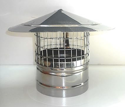 Chimenea Capucha Con Pájaro Protector Acero Inoxidable Conducto de