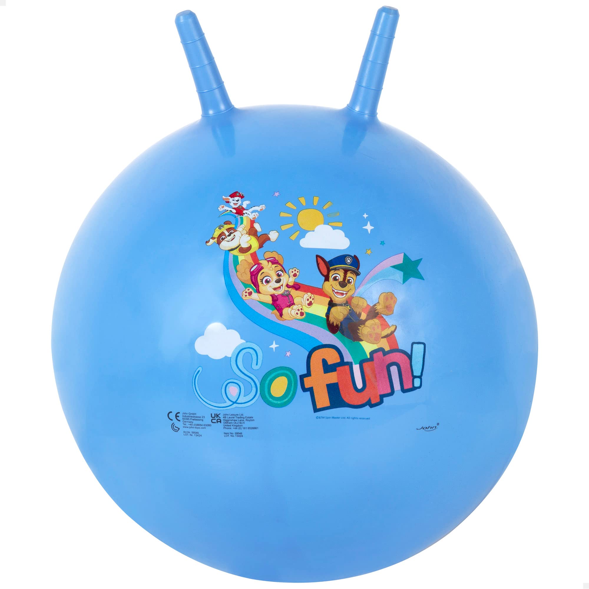 John 59546 Paw Patrol Space Hopper, Hopper Ball, Bouncing Ball - reflatable - Fitness for Kids