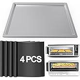 Crumb Tray Replacement Parts for Ninja Foodi SP101 SP151 Air Fryer Oven Accessories, with 4 Pack Silicone Oven Mats for Ninja