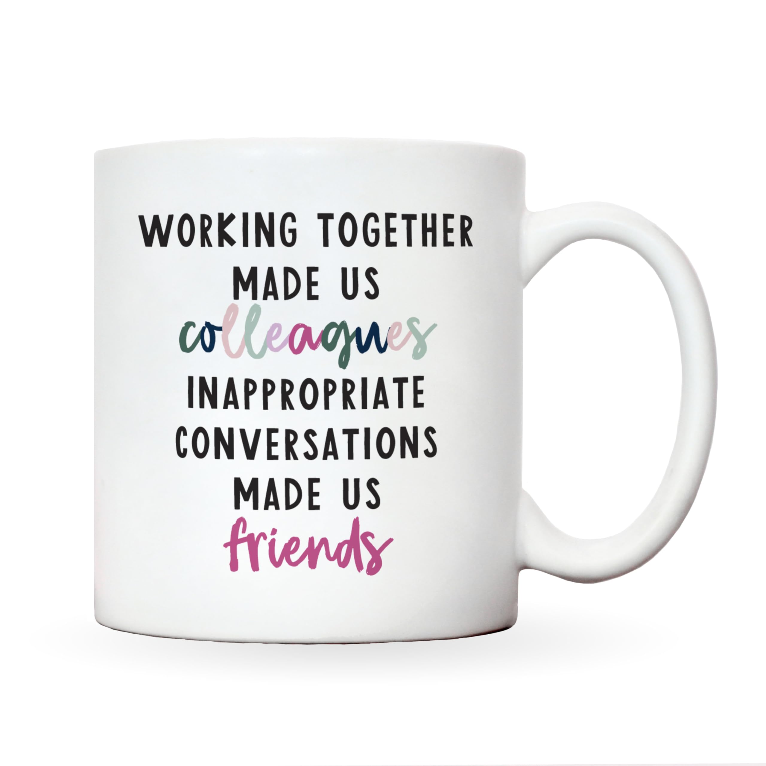 Funny Gifts for Work Colleague Gifts for Women or Men, Funny Mugs for Women, Novelty Mug Silly Gifts, Work Bestie Gifts, Funny Leaving Gifts (Conversations with Friends)