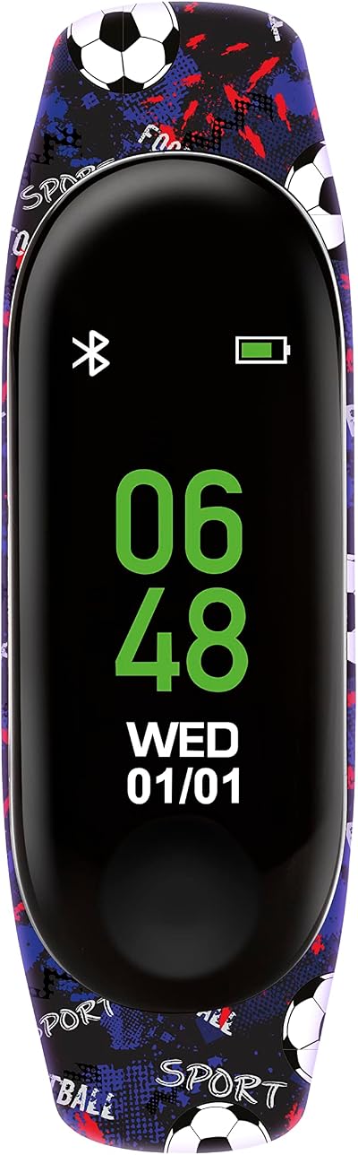 Tikkers Series 1 Black Football Activity Tracker with Touch Screen