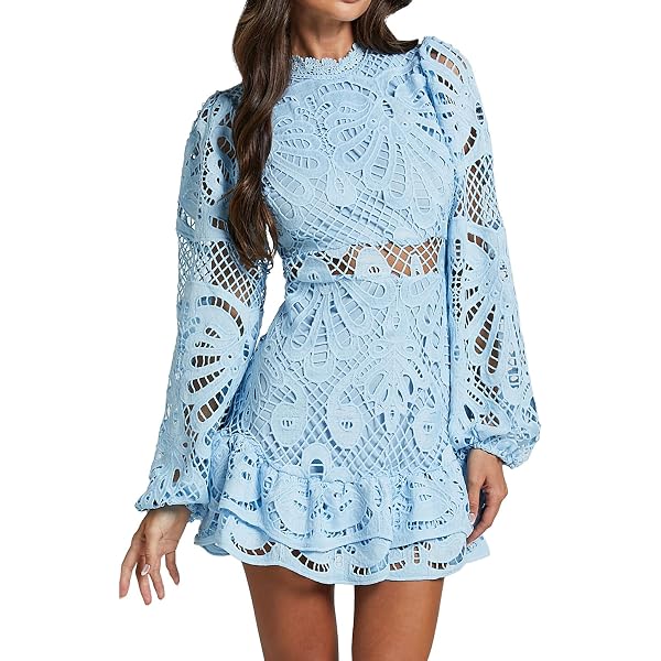knee length dresses for ladies Shoshanna Umbrella Mini Dress Cover Up in Ivory/Blue