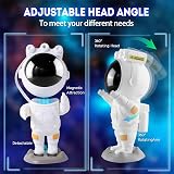 SZPACMATE Astronaut Galaxy Star Projector with Remote & Timer, White view 3