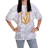 Calhoun NHL Womens Oversized Loose Fit Drop Shoulder Tie Dye Crewneck Short Sleeve T-Shirt