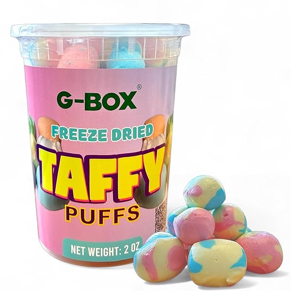 G-BOX FREEZE DRIED CANDY SALT WATER TAFFY, CRUNCHY,...