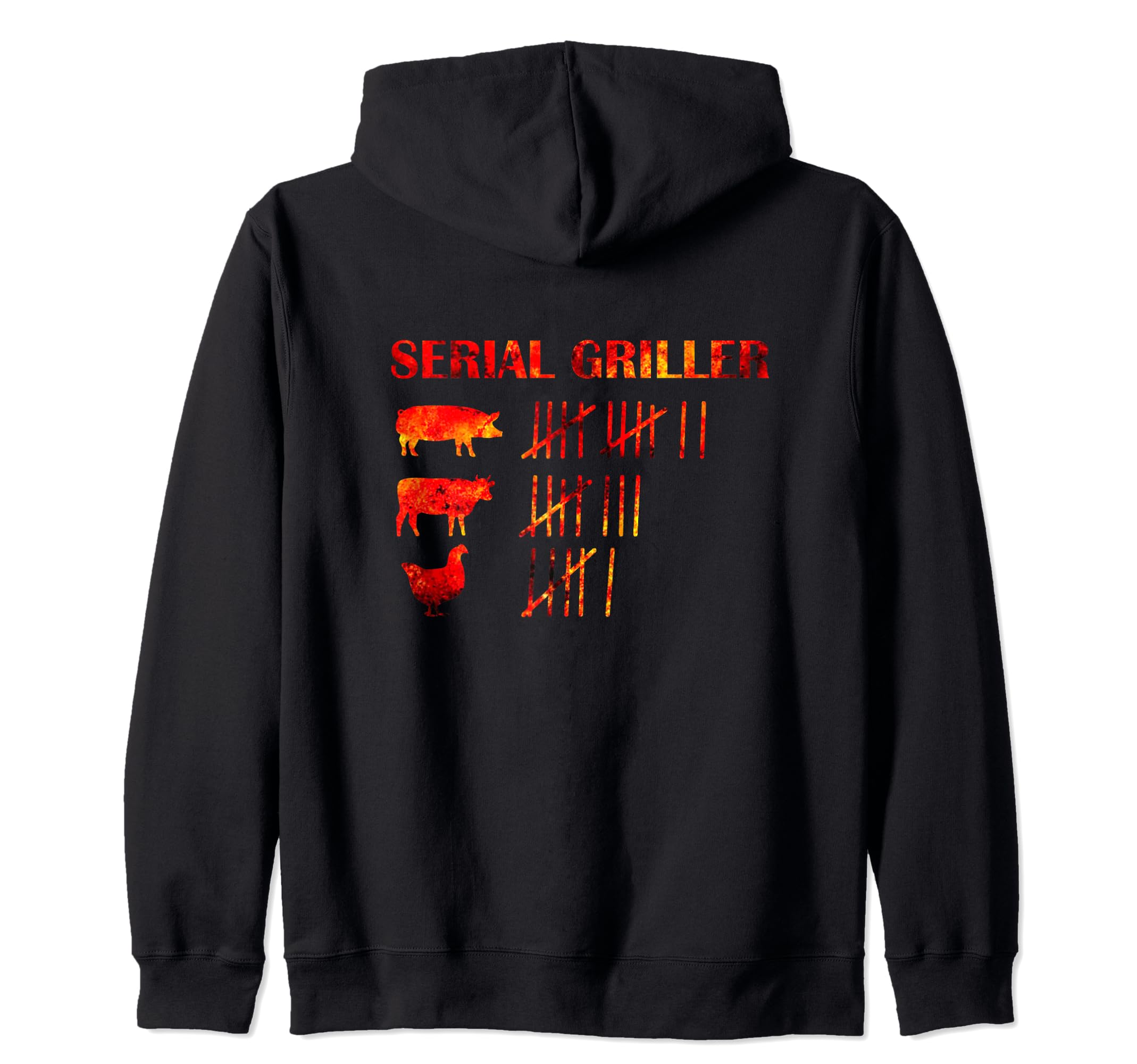 Serial Griller BBQ Grilling Barbecue Barbeque Grillmaster Zip Hoodie