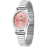LN LENQIN Ladies Watches Analog Quartz Waterproof Wrist Watches for Women | Small Oval Women's Watch with Stainless Steel Expandable Bracelet