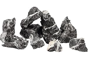 LANDEN Natural Tonwa Stones Slate Stones for Aquariums Terrariums, Paludarium,Vivariums, Reptile and Amphibian Enclosures (17lbs, 2 to 8 inches)