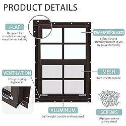 Tandefio 2 Pcs 12'' x 18'' Brown Flush Mount Shed