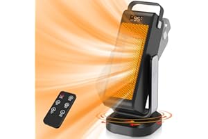 BEAUTYFAN Space Heater, Portable Heater with 3D Oscillating for Large Room, 4 Mode/ECO Electric Heater, PTC Space Heaters for Indoor Use with Thermostat, Portable Space Heaters Indoor for Office/Bedroom/Home0