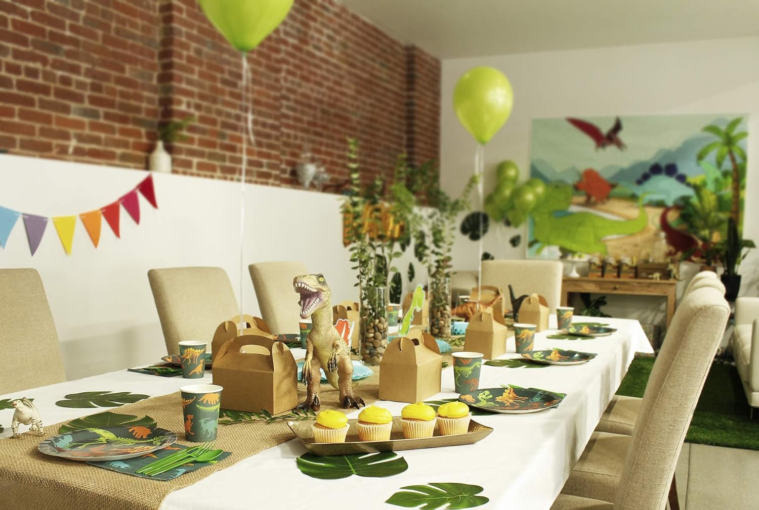 Dinosaur Party Bundle, Includes Plates, Napkins, Cups, and Cutlery (24 Guests,144 Pieces): Toys & Games