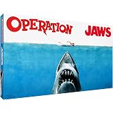 Operation: Jaws Board Game, Test Your Skills and Celebrate the 50th Anniversary, Featuring 12 Custom Pieces from Shark Tooth to Harpoon, Protect Beach Goers and Remove Evidence on Amity Island