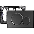 Dual Flush Actuator Plate Front Actuation Compatible with Geberit 115.770.46.6, Matte Black