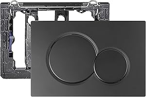 TECETOOL Dual Flush Actuator Plate Front Actuation Compatible with Geberit 115.770.46.6, Matte Black