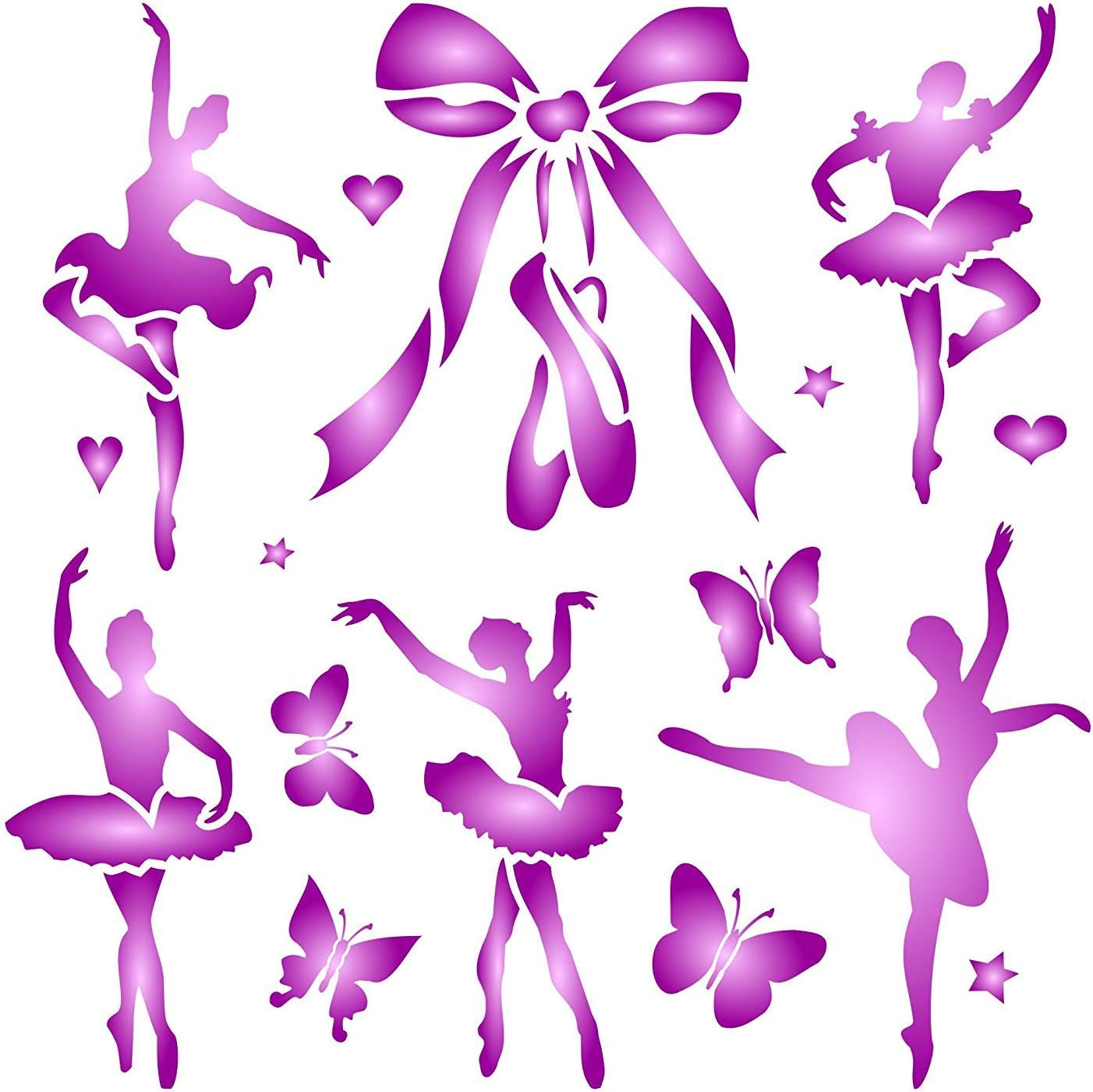 BALLET STENCIL(size 5”w x 5”h) Reusable Stencils for