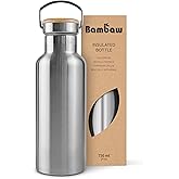 Bambaw Insulated Water Bottle 24oz | Stainless Steel Water Bottle | Insulated Water Bottles | Travel Water Bottle | Metal Wat
