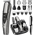 SHPAVVER Electric Beard Trimmer for Men: 16-in-1 Professional Barber Hair Clippers - Cordless Grooming Kit - Turbo Speed & Precision Blades