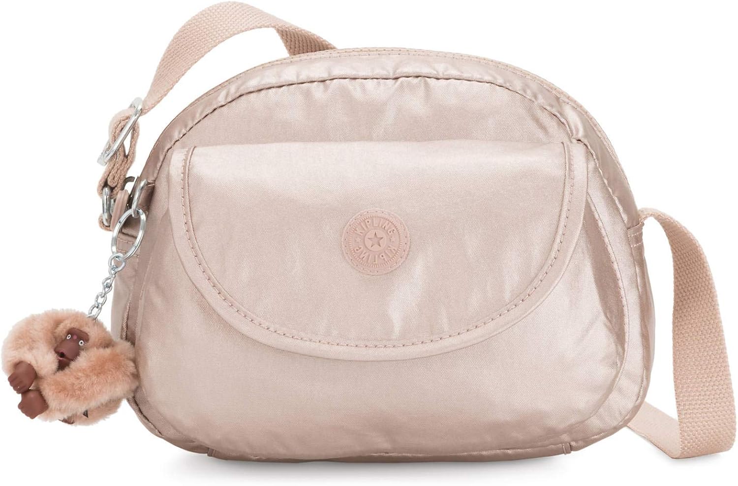 Kipling Stelma Metallic Crossbody Bag Quartz Metallic Handbags