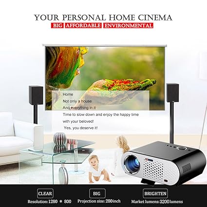 LCD 3200 lúmenes Proyección 200 Inch Pantalla Full HD LED ...