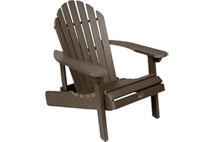 highwood Hamilton Made in the USA Folding and Reclining Adirondack Chair, Adult Size, Weathered Acorn