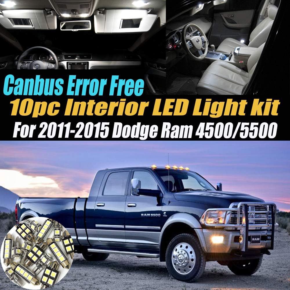 Amazon Com 10pc Canbus Error Free Super White 6000k Car