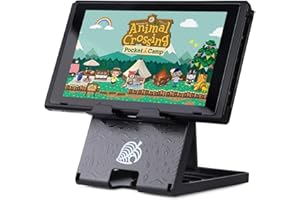 LightPro Switch Stand Animal Crossing Playstand for N-Switch and Switch Lite, Foldable, Adjustable, Radiating(Black)