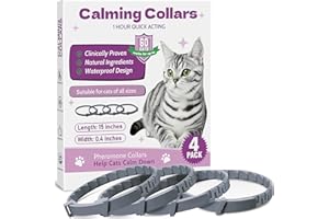 Cat Soothing Collar for Anxiety & Stress Relief, Adjustable Pheromone Band, Rapid Comfort Effect, Drug-Free, Lavender-Free, N