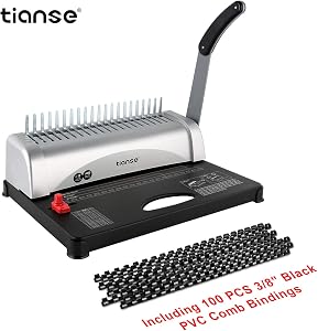 Relieuse Spirale Genie CB 800 - Format A4, 21 Anneaux - Pour Rapports, Calendriers, 145 Pages Max