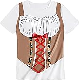 LMYOVE Oktoberfest Women's Graphic T-Shirt, Bavarian Beer Festival Festive Short Sleeve Casual Tee
