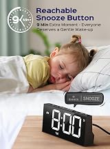 GOLOZA Digital Alarm Clock with 4 Brightness Levels Dual Alarms USB Port view 4