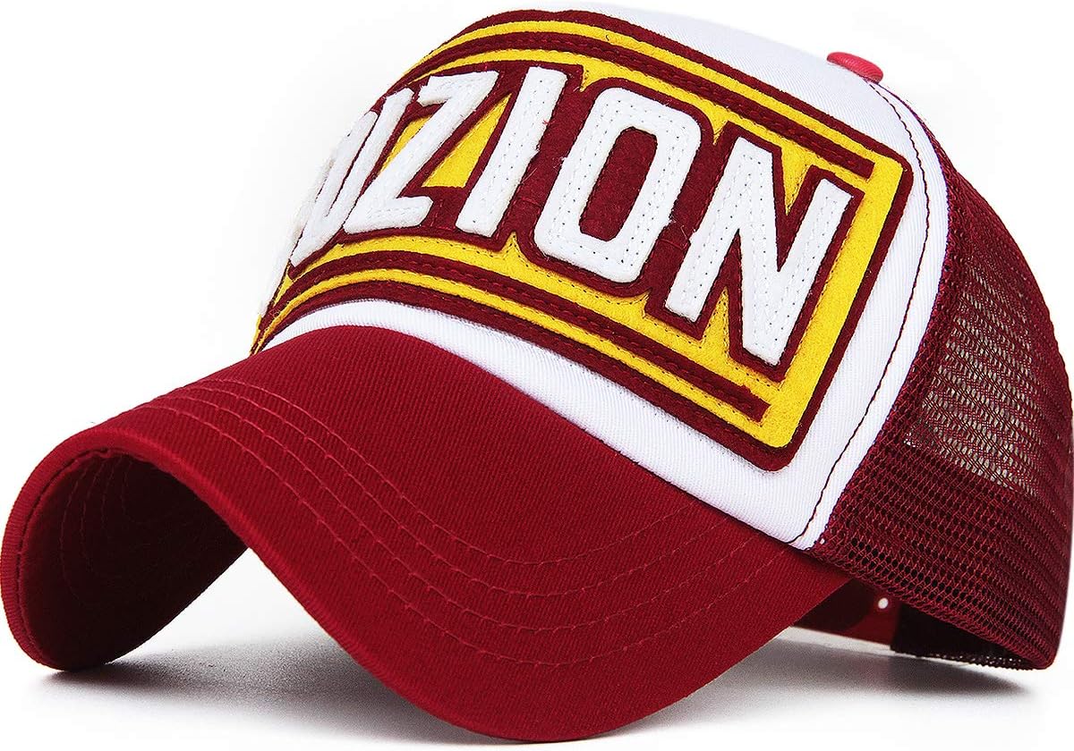 REDSHARKS Mesh Back Baseball Cap Trucker Hat 3D Embroidered Patch
