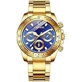 FANMIS Classics Business Analog Watch Big Face Quartz Luminous Waterproof Analog Quartz Stainless Steel Watch Elegant Gift Watch for Men