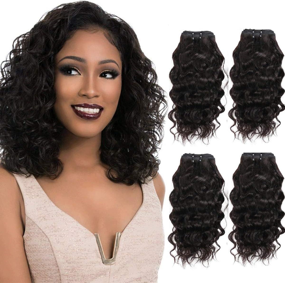 FASHION LINE Brazilian Body Wave/Water Wave/Deep Wave/Funmi/Human Hair Bundles Unprocessed Human Hair Natural Black…