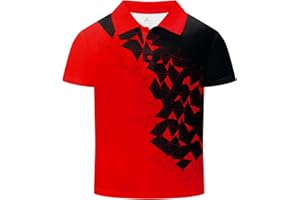 SECOOD Boys Short Sleeve Pique Polo Shirts Summer Casual Uniform Funny Sport Tops for 6-16 Years