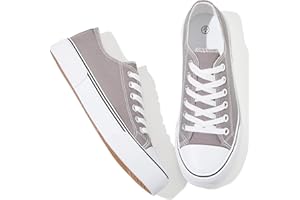 Adokoo Canvas Tennis Shoes for Women Low Top Casual White Black Sneakers for Women Lace Up Fashion Comfortable Walking Shoes