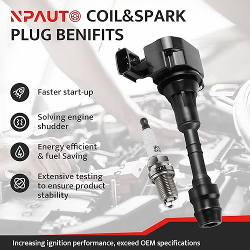 Set Of 6 Ignition Coils & Spark Plugs For Nissan/Infiniti 3.5L V6 (2002-2008)