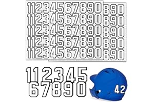 KANAZAY 110PCS Helmet Numbers Self Adhesive Sports Number Football Helmet Stickers, Waterproof Hockey Decals Accessories for 