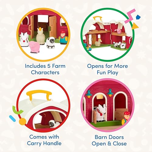 Battat Toy Barns For Toddlers Top Terra Wooden Barn Store