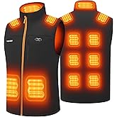 Gokozy Heated Vest for Men,11 Heating Zone Warm Lightweight Heated Jacket Electric Heated Motorcycle Vest No Include Battery