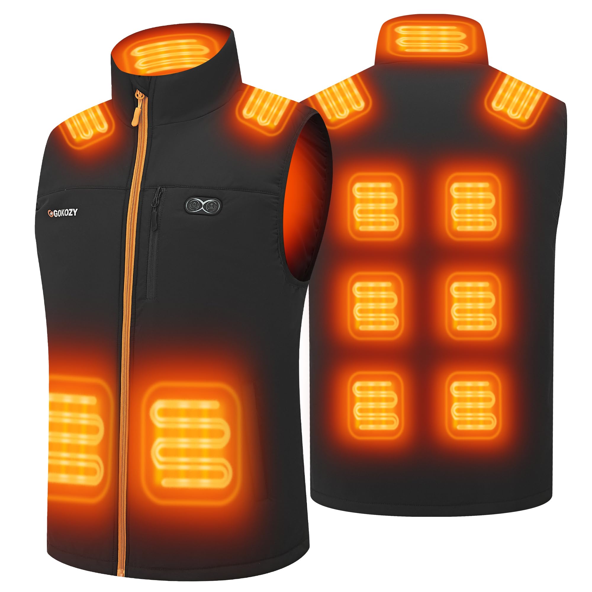 Men's Electric Heated Vest - Lightweight Winter Jacket With 15 Heating Zones & 16000mAh Battery For Hunting & Outdoor Activities