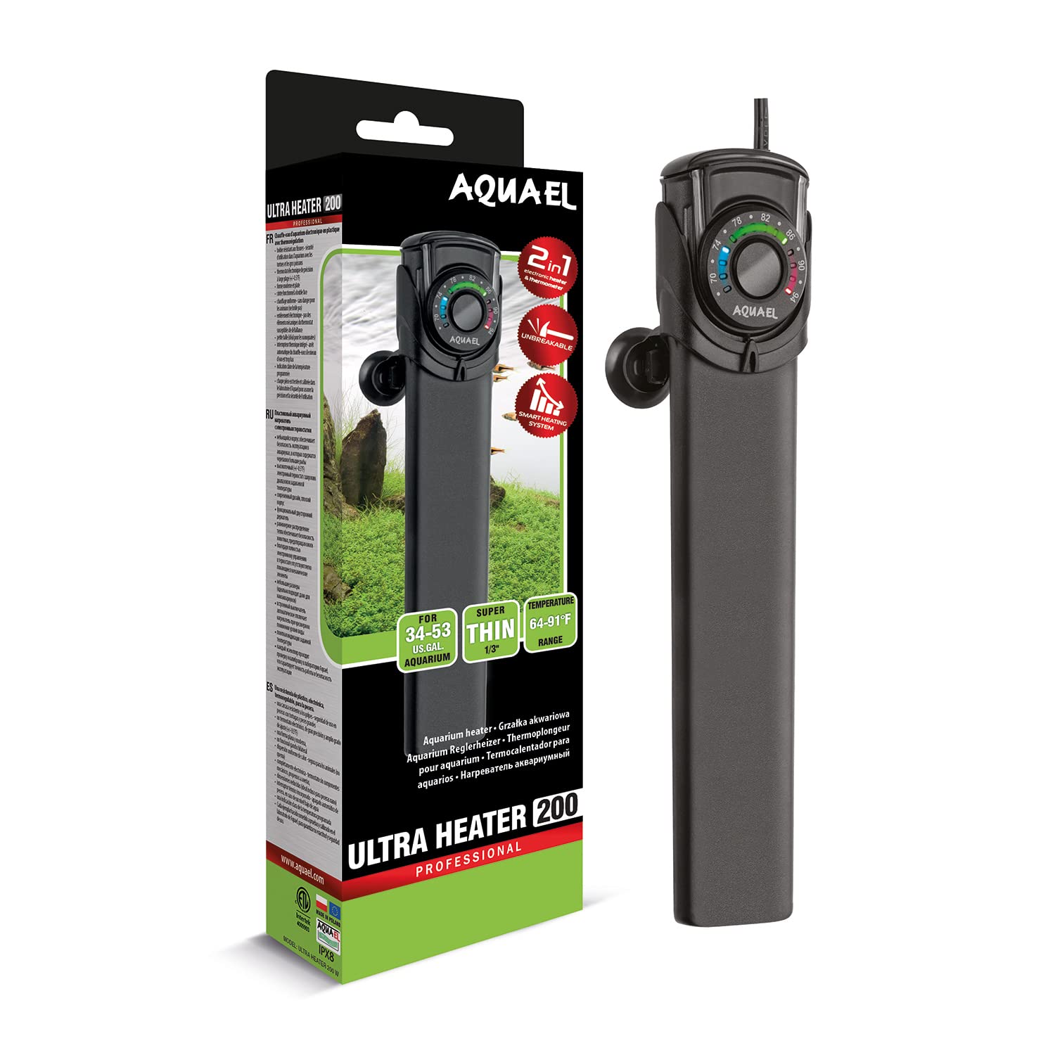 Curated visual reference: Low Wattage Aquarium Heaters Reference: Mua Aquael Ultra Aquarium Heater For Freshwater Saltwater Aquariums